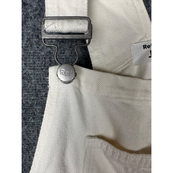 Reformation Smith Denim Overall Ivory Size 6 Boho Festival Hippie Casual Cowgirl - Picture 10 of 11